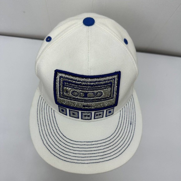 KBETHOS Hat Cap White Blue Cassette Tape Fitted Small Music Retro - Picture 8 of 13